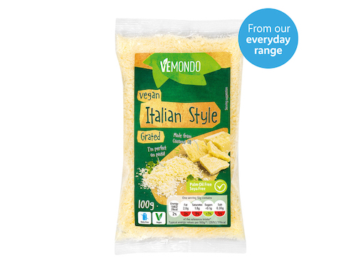 Vemondo vegan italian style grated cheese